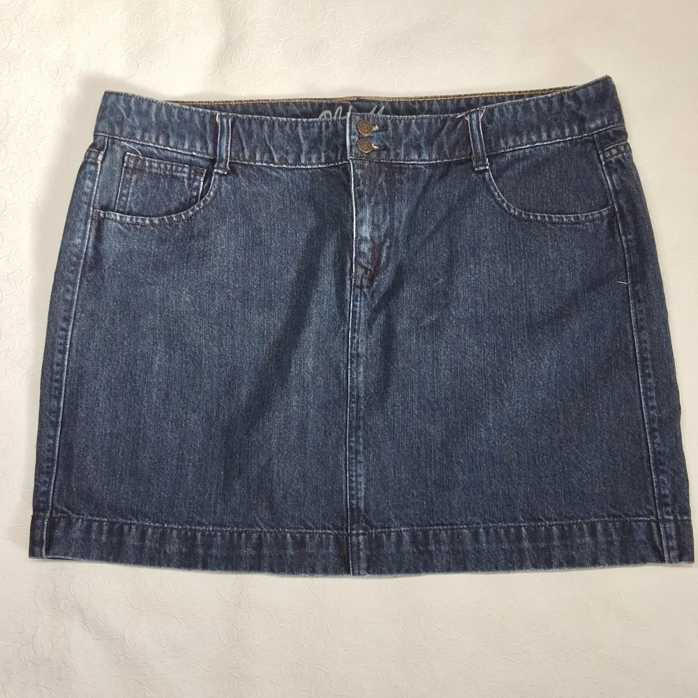 Old Navy Jeans Skirt Blue Color Plus Size 16